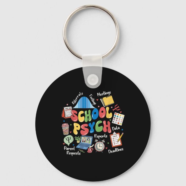 Porte-clés Psychologue Scolaire Appréciation Santé Mentale Co (Recto)
