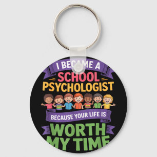 Porte-clés Psychologue scolaire drôle votre vie vaut mon temp