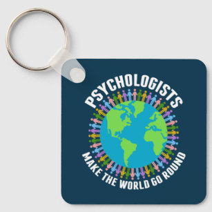 Porte-clés Psychologues font tourner le monde de la psycholog