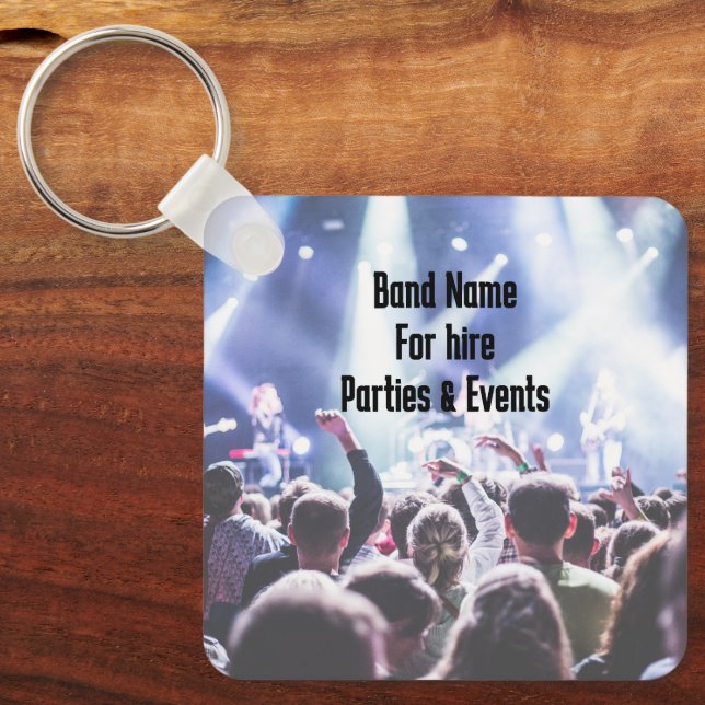 Porte-clés Publicité de code QR de musicien de groupe  (Recto)
