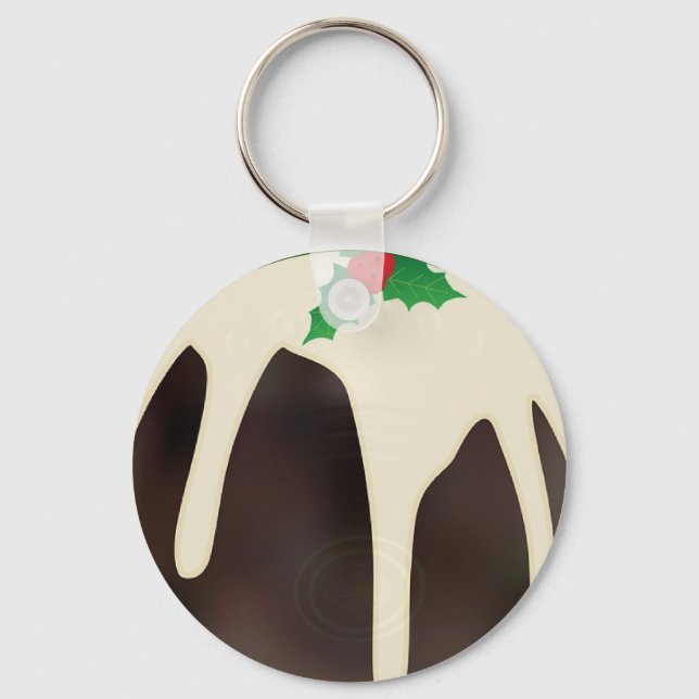 Porte-clés Pudding de Noël aux pelouses, (Recto)