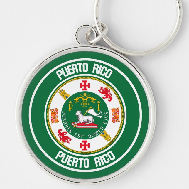 Porte-clés Puerto Rico Round Emblem (Devant)