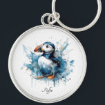 Porte-clés Puffin Splash, personnalisé<br><div class="desc">Portez vos clés avec une touche de charme côtier ! Notre porte - clé "Puffin Splash" est doté d'un savoureux puffin dans une aquarelle bleu cool, ce qui en fait un accessoire élégant et unique pour vos clés, sac à dos ou sac à main. C'est une petite façon d'apporter un...</div>
