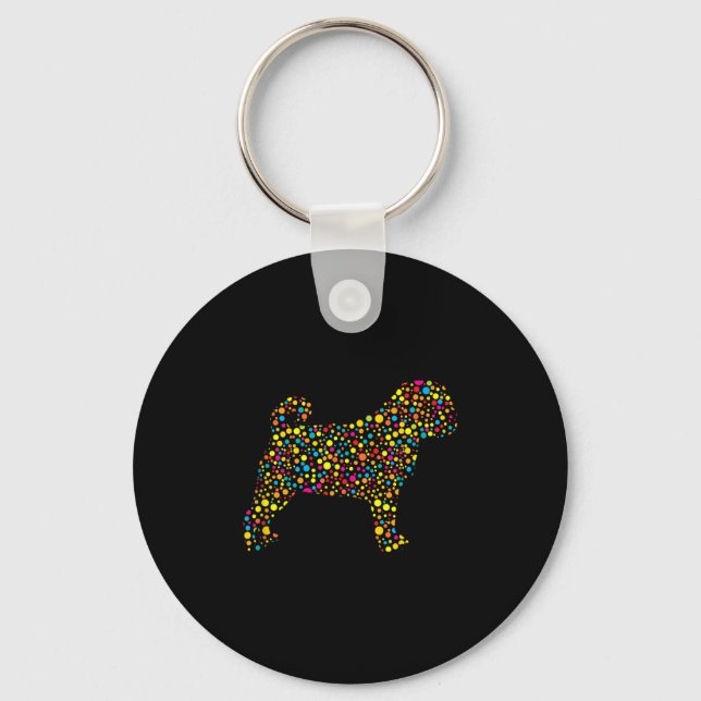 Porte-clés Pug Dog Lka Dot International Dot Day  (Recto)