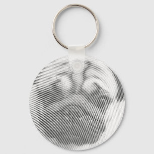 Porte-clés Pug Face