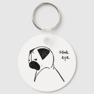 Porte-clés Pug Stink Eye