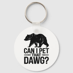 Porte-clés Puis-je caresser ce chien Mème drôle de dague d'ou
