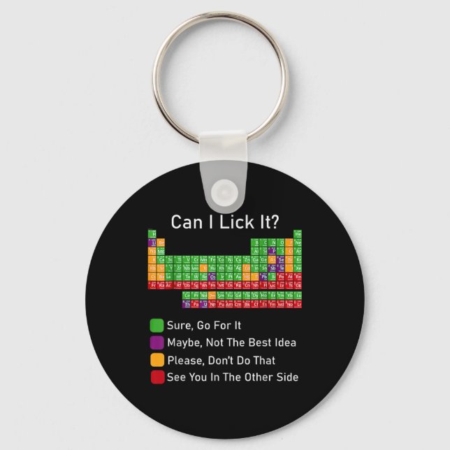 Porte-clés Puis-Je Lancer Le Tableau Périodique (Recto)