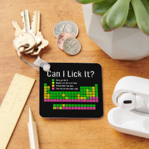 Porte-clés Puis-je le Lick Table périodique Enseignant Enfant