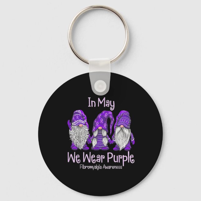Porte-clés Puissions-Nous Porter Du Violet Pour Sensibiliser  (Recto)