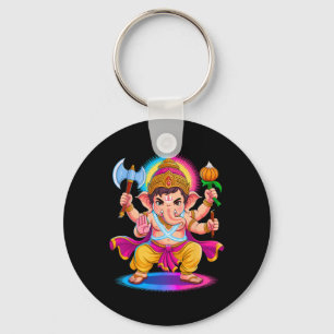 Porte-clés Puja hindou Ganesha Dieu éléphant Inde Méditation 