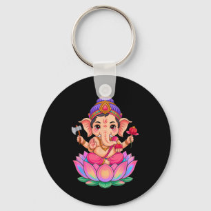 Porte-clés Puja hindou Ganesha Dieu éléphant Inde Méditation