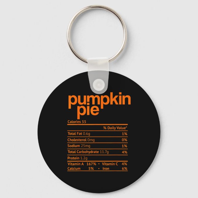 Porte-clés Pumpkin E Nutrition Fact Funny Thanksgiving Christ (Recto)