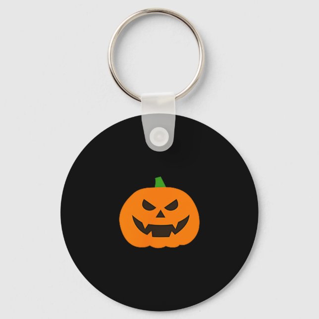 Porte-clés Pumpkin Halloween Subtle Jack O Lantern Minimal Tr (Recto)