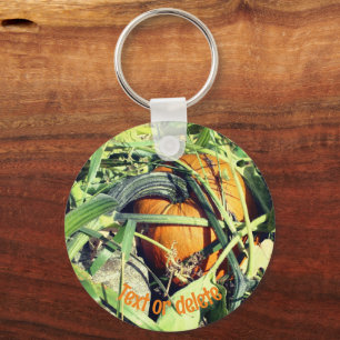 Porte-clés Pumpkin On Vine Nature Personalized