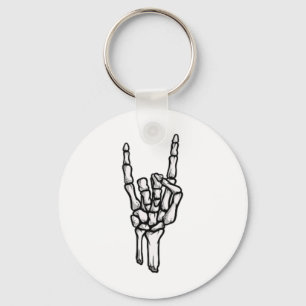 Porte-clés Punk Rock Skeleton Cool Rocker Halloween Hommes Fe