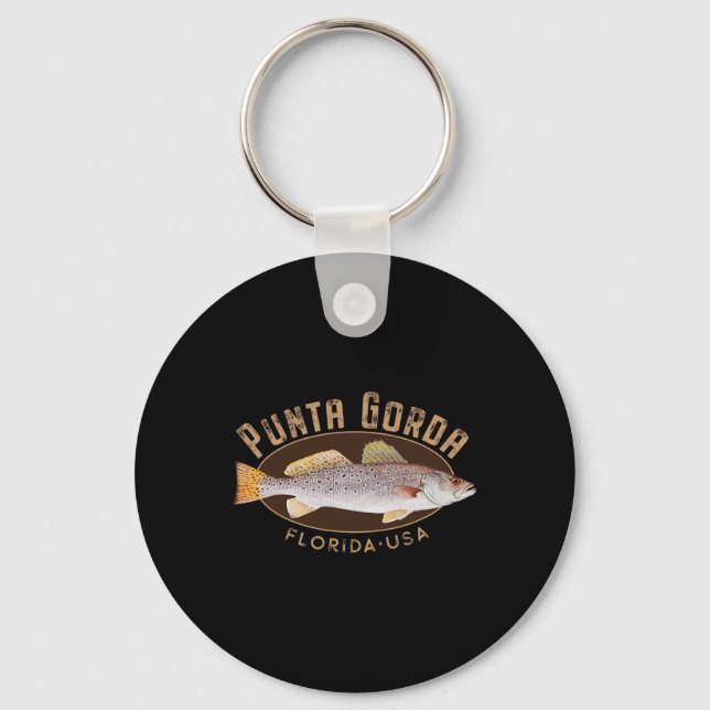 Porte-clés Punta Gorda Floride Souvenir de pêche  (Recto)