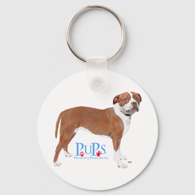 Porte-clés PUPs Sauvée Pit Bull (Recto)