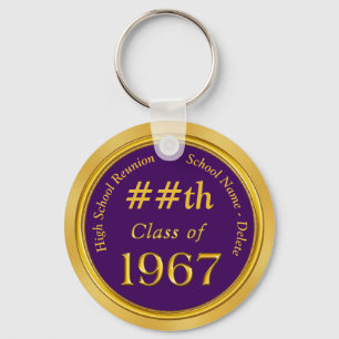 Porte-clés Purple and Gold, 1967 Cadeaux de réunion du lycée