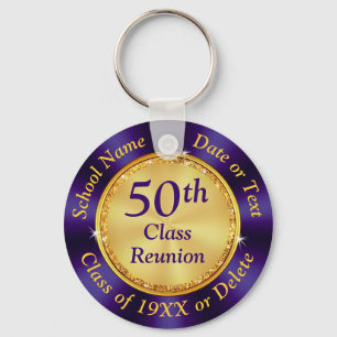Porte-clés Purple and Gold, 50 Year Class Reunion Souvenirs,