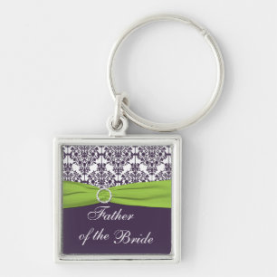 Porte-clés Purple and Green Father of the Bride Keychain