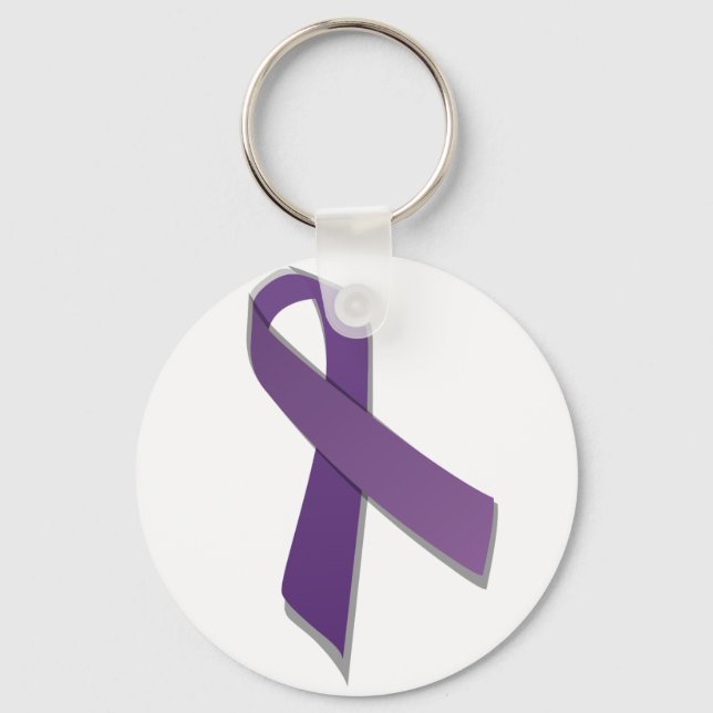 Porte-clés purple awareness ribbon (Recto)