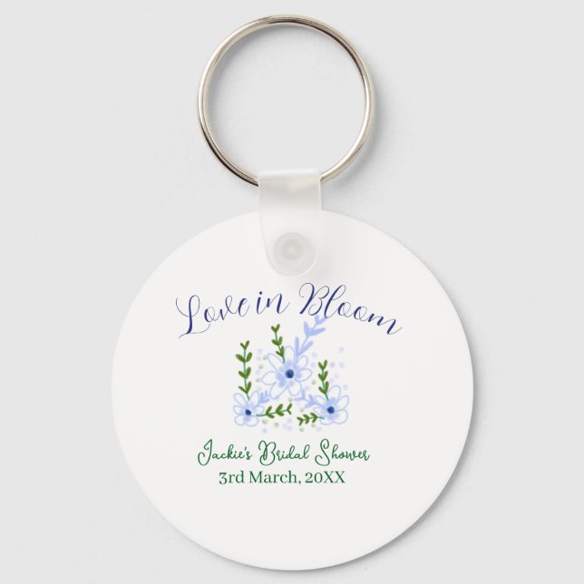 Porte-clés Purple boho love in Bloom bridal shower name retro (Recto)