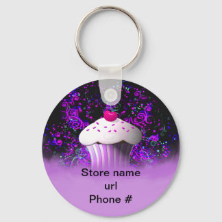 Porte-clés Purple Cupcake Keychain Promote Your Business