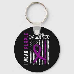 Porte-clés Purple Daughter Pancreatic Cancer Awareness USA Fl