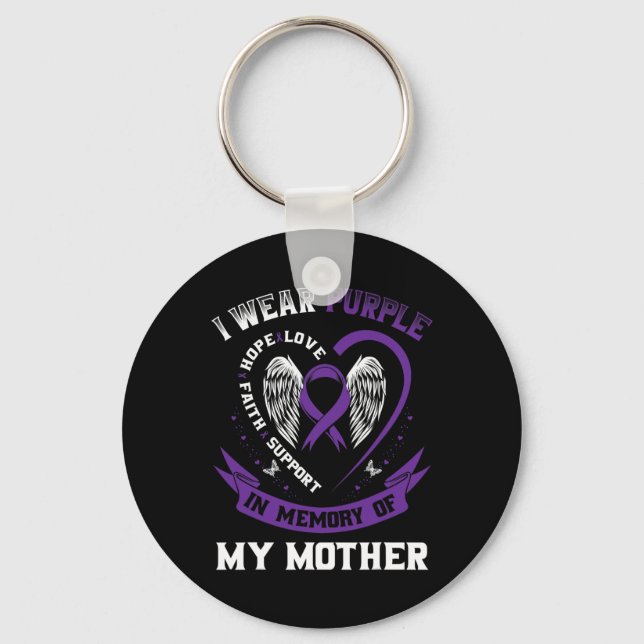 Porte-clés Purple En Mémoire De Ma Mère Epilepsie (Recto)