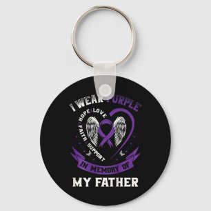 Porte-clés Purple En Mémoire Du Père Papa Cancer Pancréatique