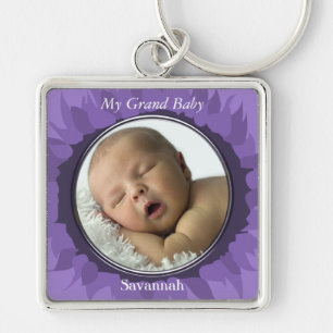 Porte-clés Purple Gerber Daisy Baby Photo Porte - clé
