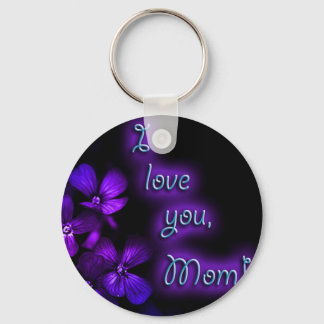 Porte-clés Purple I Love You Maman design