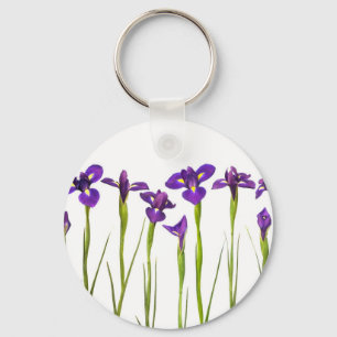 Porte-clés Purple Irises - Iris Flower Customisé Modèle