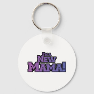 Porte-clés Purple Je suis un nouveau t-shirts et cadeaux Mama