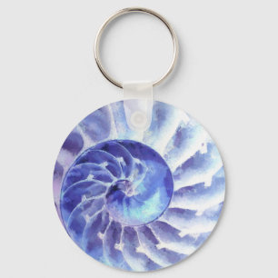 Porte-clés Purple Nautilus Art
