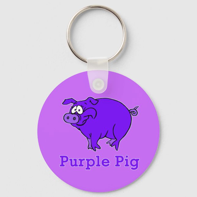 Porte-clés Purple Pig on Apparel, Mugs, Baby Shirts (Recto)