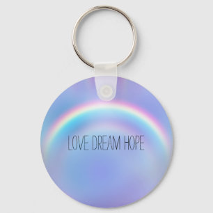 Porte-clés Purple Rainbow Love Dream Hope Personnalisé