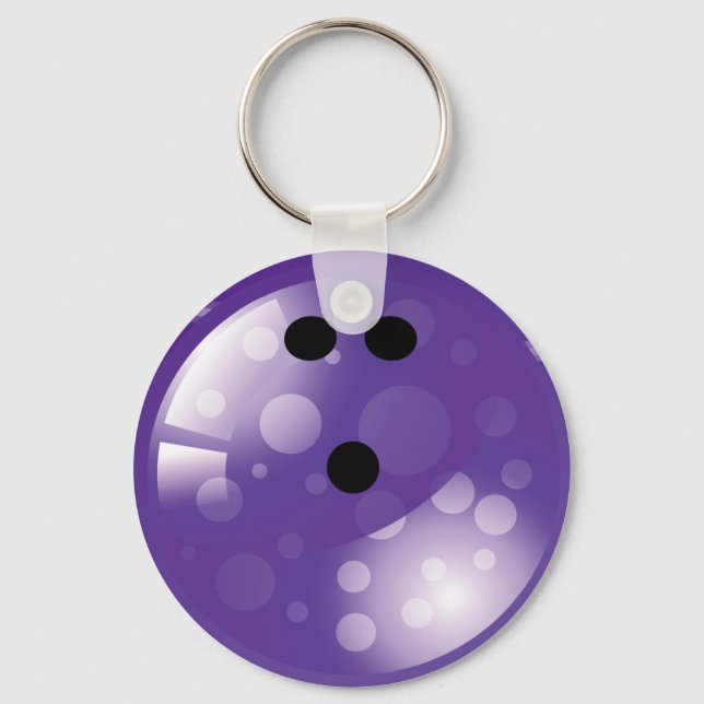 PORTE-CLÉS PURPLE RETRO BOWLING BALL (Recto)