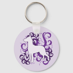 Porte-clés Purple Swirl German Pinscher