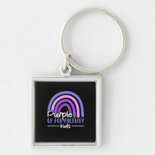 Porte-clés Purple up pour enfants militaires Arc en ciel Enfa