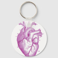 Purple Vintage Heart Anatomy