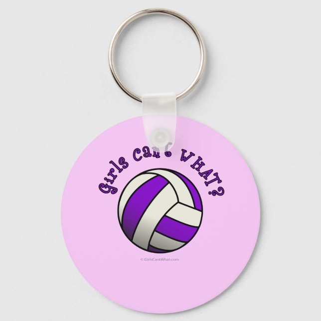 Porte-clés Purple Volleyball (Recto)