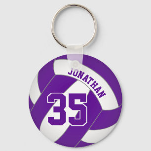 Porte-clés purple volleyball player custom name jersey number