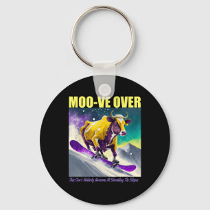 Porte-clés Purple Yellow Cow Snowboard Shreddown The