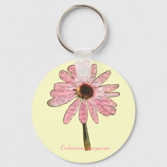 Porte-clés purpleconefloweraimé3 (Recto)