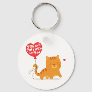 Porte-clés Purrff To Me Cute Cat Romantic Pun