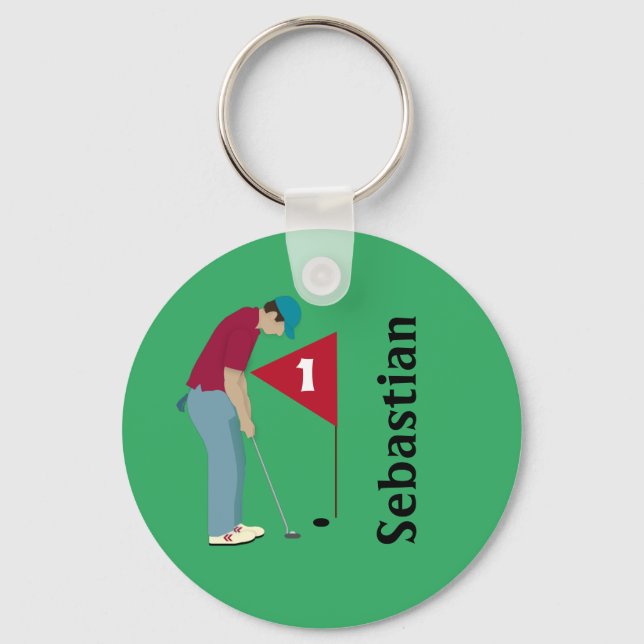 Porte-clés Putage de golfeurs verts (Recto)