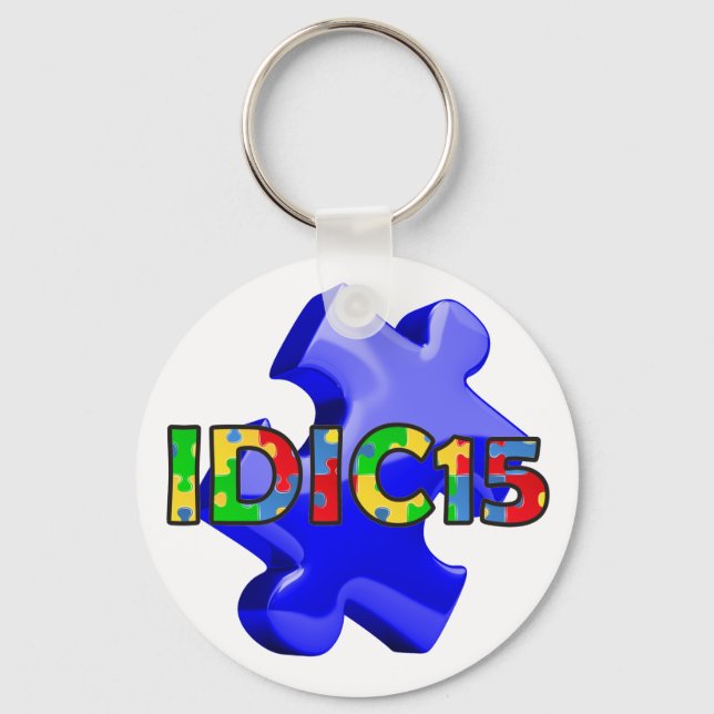 Porte-clés Puzzle bleu Porte - clé IDIC15 (Recto)