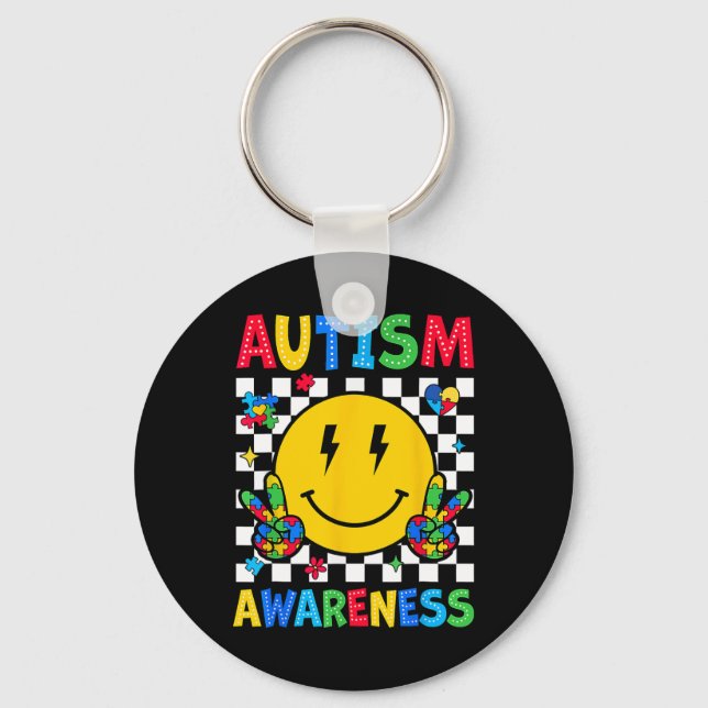 Porte-clés Puzzle Love Accepter Comprendre Sensibilisation su (Recto)